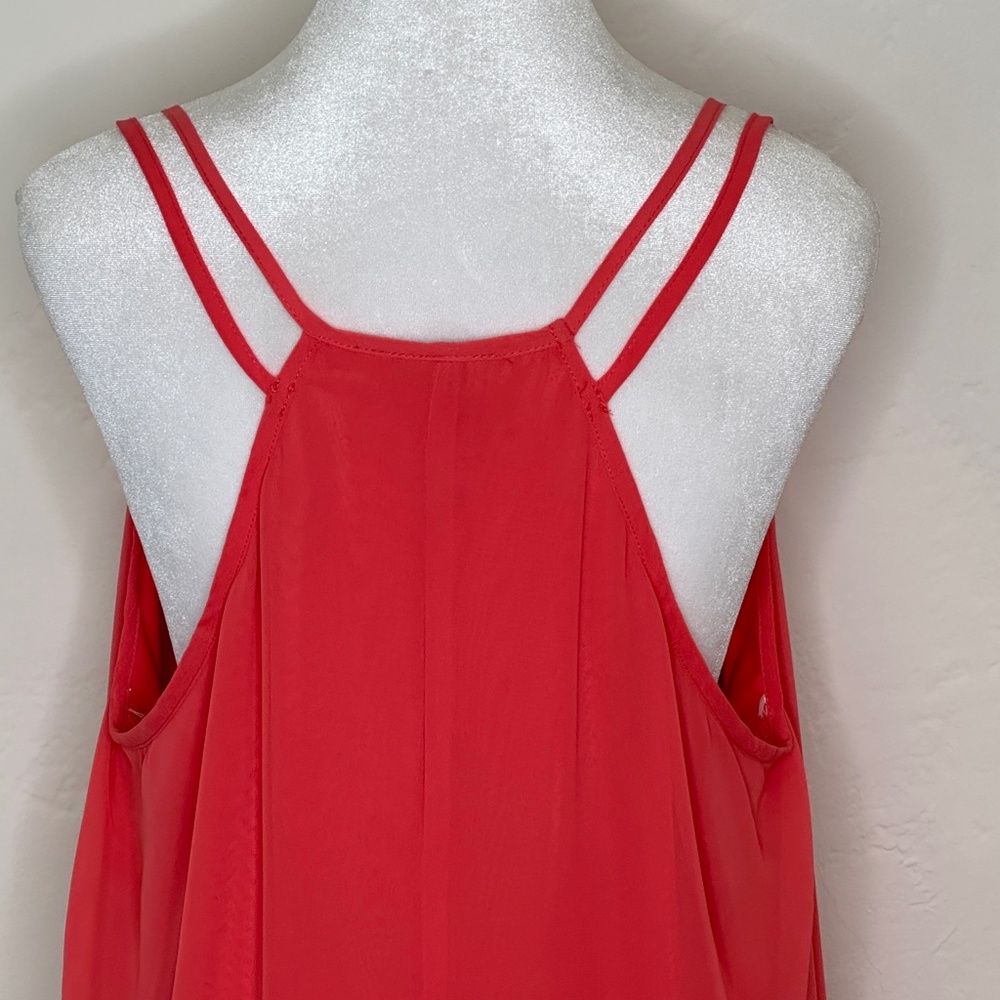 B. Smart Hi/Lo Chiffon Salmon-Colored Dress- Size 14 - Picture 10 of 15